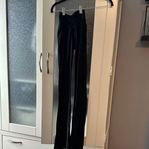 Black High-Waisted Flare Leggings